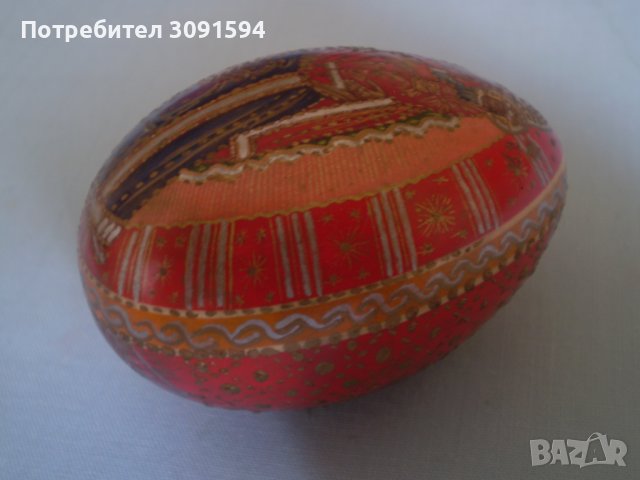 Руско ръчно рисувано дървено яйце, снимка 13 - Антикварни и старинни предмети - 36896457