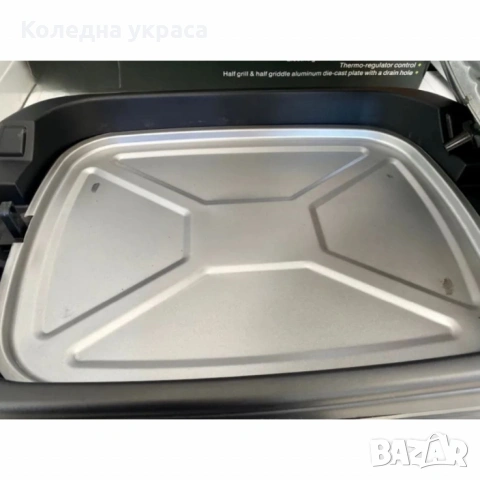 Електрическа скара Voltz OV51015B с капак, 2000W, плоча с 2 зони на печене, черна, снимка 3 - Други - 54322142