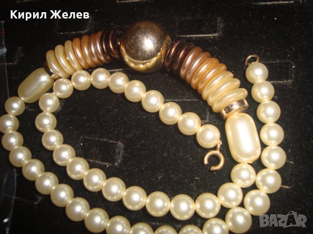 ВИНТИДЖ ПЕРЛЕНО РЕТРО СТИЛ КОЛИЕ 16569, снимка 5 - Колиета, медальони, синджири - 30691361