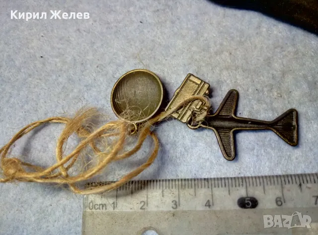 СИМПАТИЧНО ТУРИСТИЧЕСКО ВИНТИДЖ ФЕШЪН КОЛИЕ с 3 ФИГУРАЛНИ МЕСИНГОВИ ВИСУЛКИ 47257, снимка 2 - Колиета, медальони, синджири - 48842513