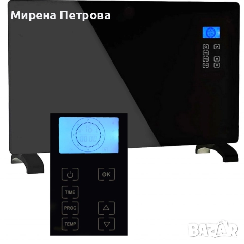 Електрически конвектор Heltes 2000W – Стилен и ефективен отоплителен уред с LCD дисплей и седмично п, снимка 2 - Отоплителни печки - 52917981