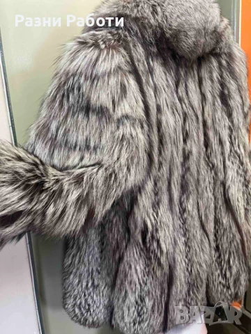 Предпразнична цена- Богато палто сива лисица, снимка 2 - Палта, манта - 50683511