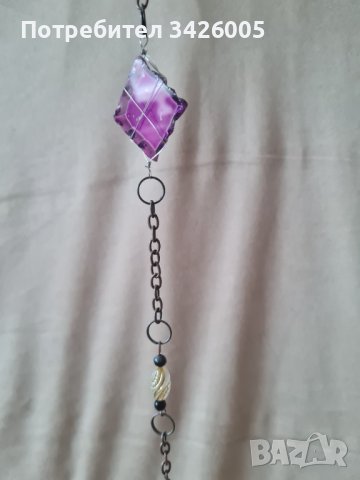 Продавам висящ стъклен свещник, снимка 5 - Антикварни и старинни предмети - 42473503