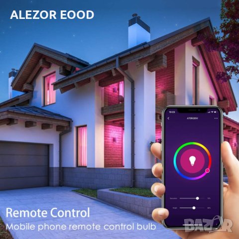 Wi-Fi интелигентна крушка 9W - E27 RGBCW, LED Димируема крушка 20214253, снимка 4 - Друга електроника - 40307936