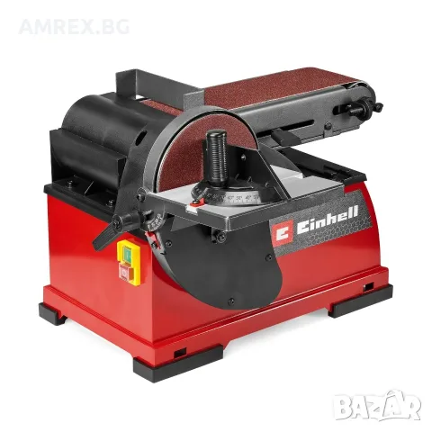 Лентово-дискова шлайфмашина Einhell TE-US 400 – 400 W, лента 100×914 мм, диск 150 мм