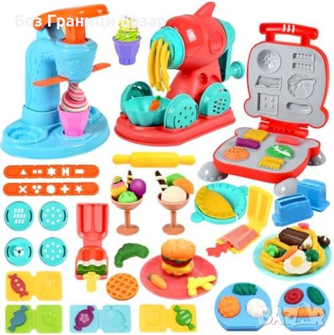 Нов Crelloci Детски Комплект - Цветни Теста за Игра и Образование