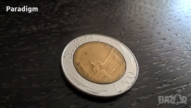 Монета - Италия - 500 лири | 1987г.