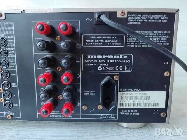 6.1 AV Ресивър Marantz SR5200 (Шампанско) – 6х90W, Оптични входове, снимка 10 - Ресийвъри, усилватели, смесителни пултове - 56046996