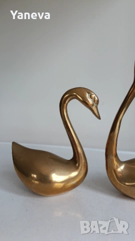 Бронзови статуетки на влюбени лебеди. , снимка 5 - Статуетки - 53972782
