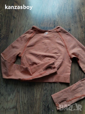 Gymshark - страхотна фитнес блуза S, снимка 3 - Блузи с дълъг ръкав и пуловери - 54189528