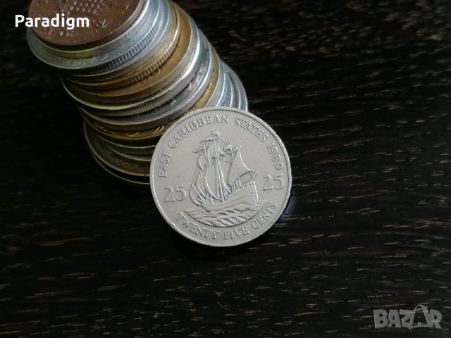 Mонета - Източни Карибски Щати - 25 цента | 1989г.