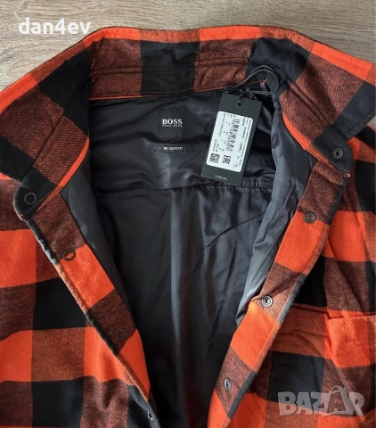 Карирана риза-яке BOSS Orange, снимка 7 - Якета - 54196517