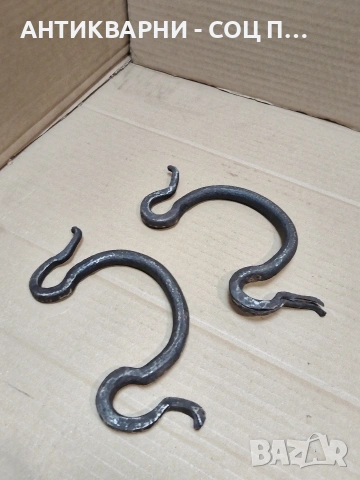 Комплект Стари Ковани Дръжки 0.520кг. НОМЕР 1326., снимка 3 - Антикварни и старинни предмети - 53940308