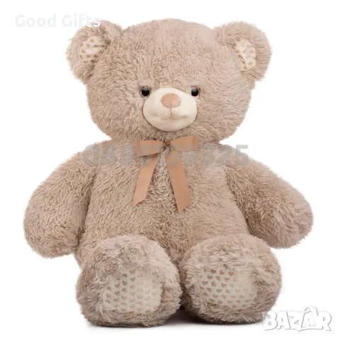 120см Голяма плюшена Мечка, Голямо плюшено Мече Розово/Бяло/Бежово, снимка 7 - Плюшени играчки - 47619029