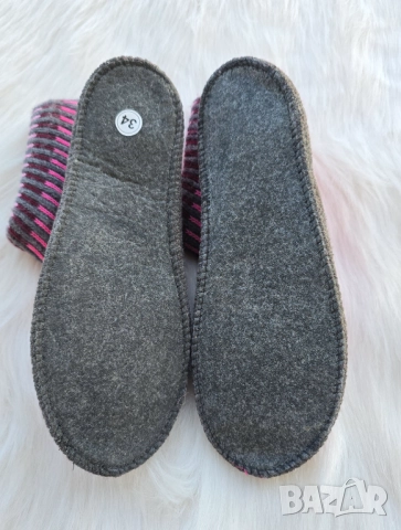 Детски пантофи - вълна №34 НОВИ, снимка 5 - Детски пантофи - 52859180