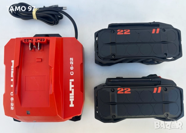 Hilti AG 6D-22 Nuron - Безчетков ъглошлайф с SensTech 2x22V 8.0Ah като нов!, снимка 7 - Други инструменти - 52273036