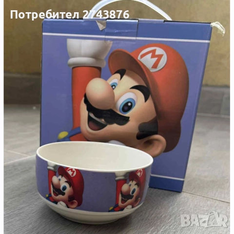 Детски порцеланов сервиз за хранене - СУПЕР МАРИО, 3 части, снимка 7 - Сервизи - 51848285