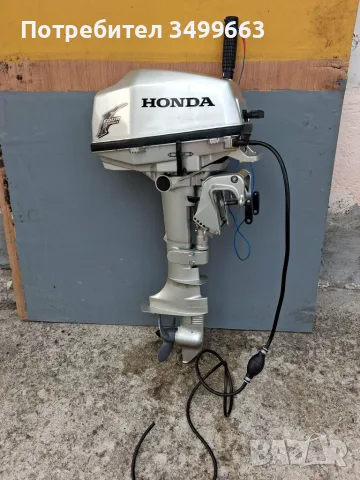 Двигател за лодка ,извънбордов, Honda 5 конски сили 4 тактов  цена 800 евро, снимка 2 - Воден транспорт - 55837569