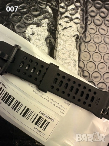 Черна силиконова каишка за смарт часовник 20мм, снимка 8 - Каишки за часовници - 53896307