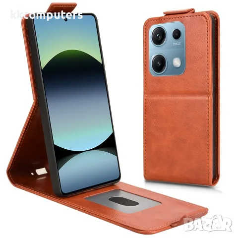 За Xiaomi Redmi Note 14S 4G Вертикален Кожен Калъф със Стойка, Магнитно Закопчаване, Слот за Карта и, снимка 4 - Калъфи, кейсове - 56164653