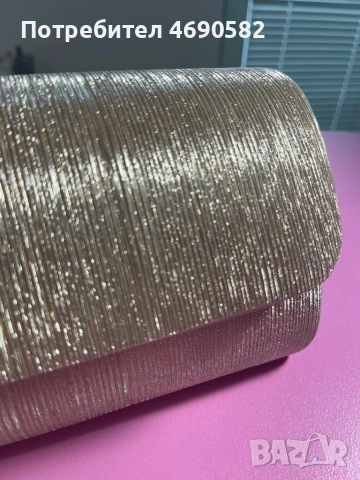 Златиста официална чанта, снимка 4 - Чанти - 53046232