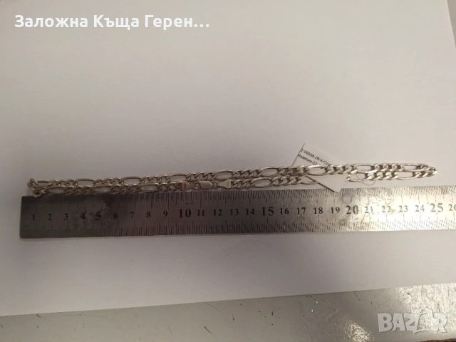 Сребърен синджир 22,40гр, снимка 3 - Колиета, медальони, синджири - 56049448