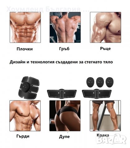 Фитнес стимулатори за изгаряне на мазнини и оформяне на мускули, снимка 4 - Фитнес уреди - 31725650