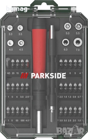 PARKSIDE комплект отвертка-държач на битове,телескопично изтегляне,битове и накрайници-40 части, снимка 2 - Други инструменти - 54256129