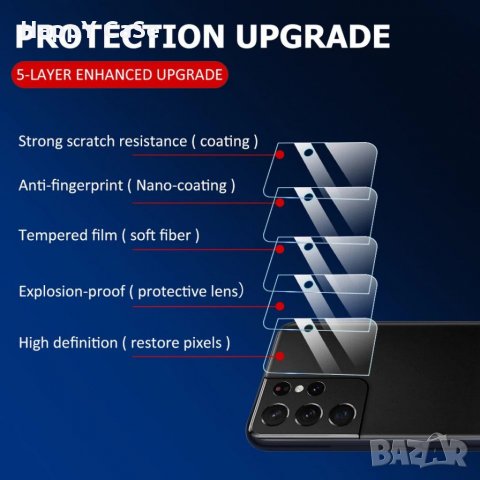 2.5D Стъклен протектор за камера Samsung Galaxy S21 FE / S21+ Plus, снимка 9 - Фолия, протектори - 31611562