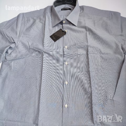 Риза на ситно райе голям размер, снимка 2 - Ризи - 35872661