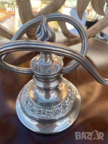 посребрен свещник , снимка 4 - Декорация за дома - 52257307