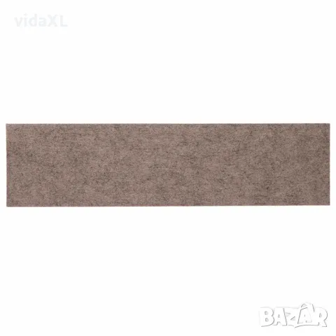 vidaXL Изтривалки за стълби, самозалепващи се, 15 бр., 76x20 см, светлокафяви, правоъгълни, снимка 5 - Изтривалки - 56146814