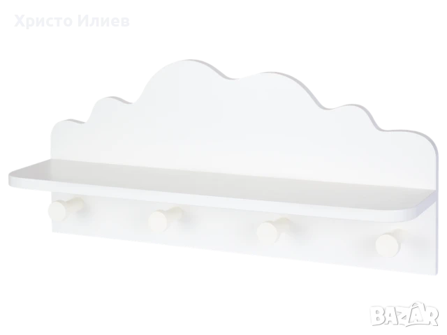Детска закачалка за стена Облак Син Бял , снимка 3 - Мебели за детската стая - 50961385