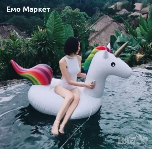 Плувайте с комфорт и стил с нашите надуваеми шезлонги-Фламинго, Еднорог или Лебед, снимка 9 - Водни спортове - 49407106