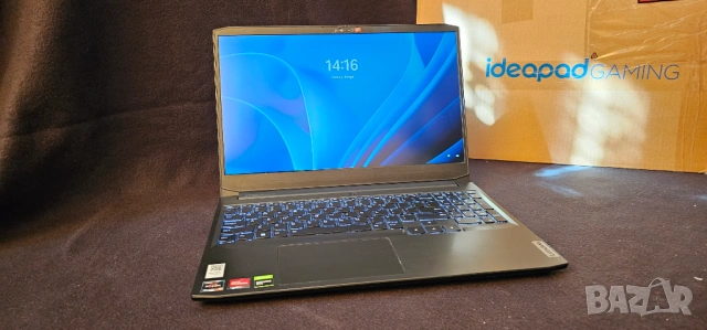 Лаптоп Lenovo AMD Ryzen 7 NVIDIA GeForce GTX 1650 RAM: 32 GB, SSD 2 TB, снимка 6 - Лаптопи за игри - 53071861