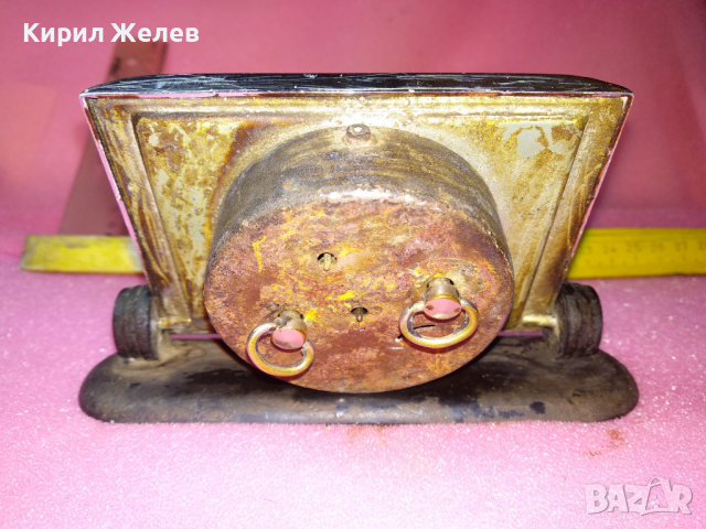 SLAVA MADE in USSR Стар КОЛЕКЦИОНЕРСКИ РУСКИ БУДИЛНИК МЕХАНИЧЕН НАСТОЛЕН ЧАСОВНИК СЛАВА СССР 36437, снимка 9 - Антикварни и старинни предмети - 44536191