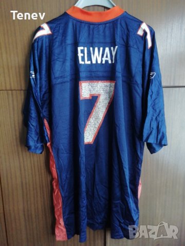 John Elway Denver Broncos Hall Of Fame Jersey 2004 колекционерска тенсика американски футбол Reebok, снимка 2 - Тениски - 39532756