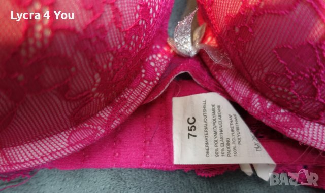 MisterLady.com 75C уникален цикламен сутиен с бляскави презрамки, снимка 10 - Бельо - 38323611