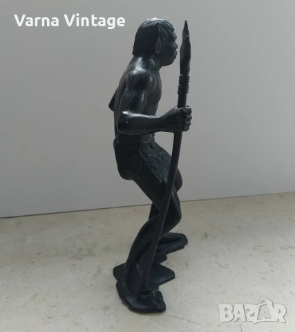 Войници. Неандерталец с копие. мащаб 150 мм (ДЗИ) СССР., снимка 6 - Колекции - 51416588