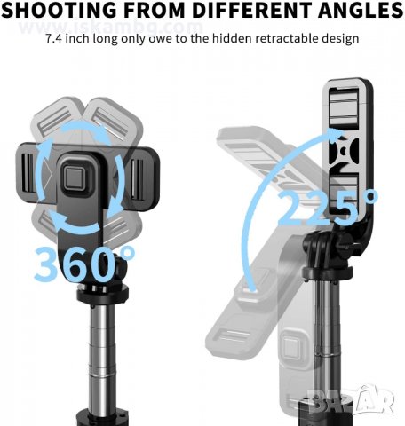 Cелфи стик и статив-трипод с блутут дистанционно - КОД 1156 L02, снимка 3 - Селфи стикове, аксесоари - 33764532