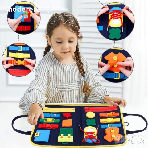 Монтесори бизиборд мека книжка, снимка 5 - Образователни игри - 37911611