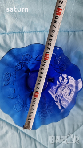 фруктиера синьо стъкло, снимка 3 - Други - 44929157