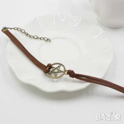 🛡️ Ангелски крила с пентаграм - колие, снимка 15 - Колиета, медальони, синджири - 23569816