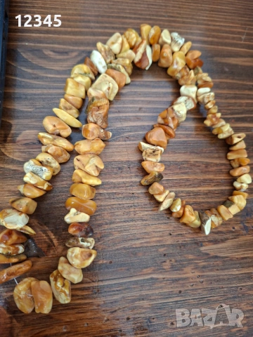 Руски стар гердан от естествен кехлибар , снимка 5 - Колиета, медальони, синджири - 54074457