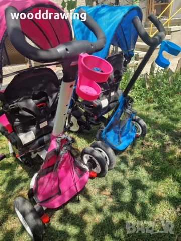 Детски триколки за близнаци, снимка 3 - Детски велосипеди, триколки и коли - 50987651