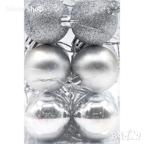 Комплект от 6 броя коледни топки, 4 см. 5лв., снимка 3 - Декорация за дома - 52713743