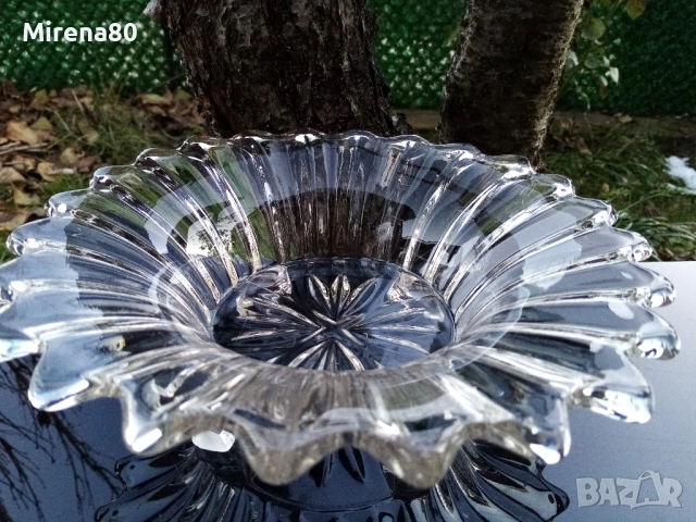 Българска фруктиера стъкло, снимка 2 - Чинии - 52940555