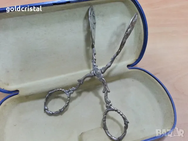 сребърна щипка за сервиране , снимка 2 - Антикварни и старинни предмети - 49201395