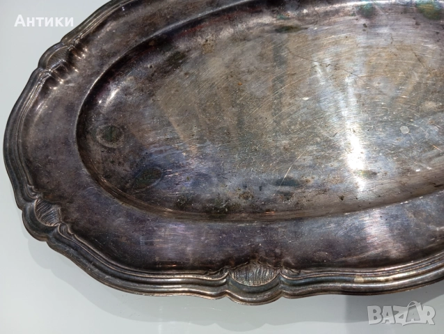 Стара посребрена табла , снимка 5 - Антикварни и старинни предмети - 52553140