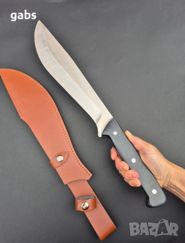 Уникален масивен ловен нож,фултанг с кожена кания,два модела, снимка 9 - Ножове - 52636230
